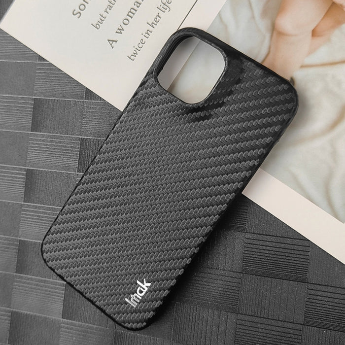 IMAK Ruiyi Serie Fibra de carbono PU + PC Funda para teléfono