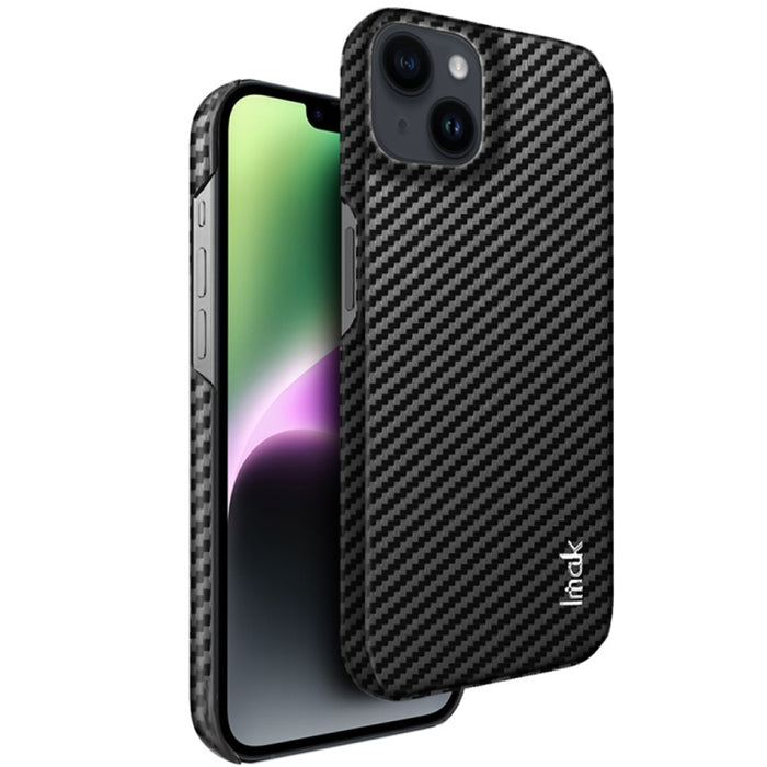 IMAK Ruiyi Serie Fibra de carbono PU + PC Funda para teléfono