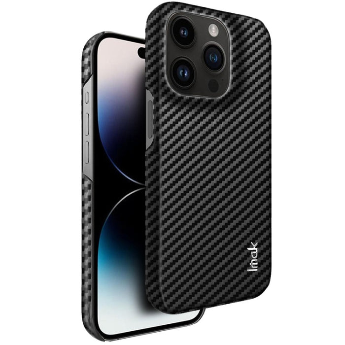 IMAK Ruiyi Serie Fibra de carbono PU + PC Funda para teléfono