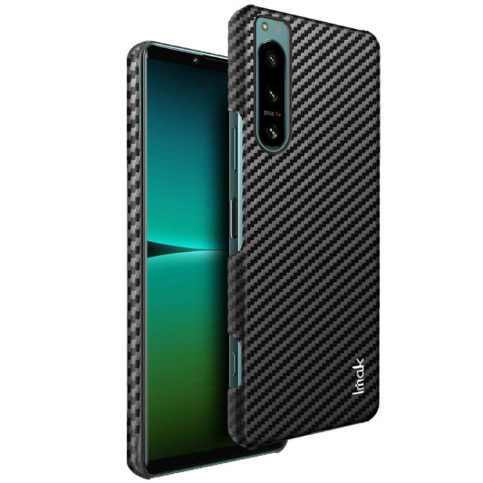 IMAK Ruiyi Serie Fibra de carbono PU + PC Funda para teléfono
