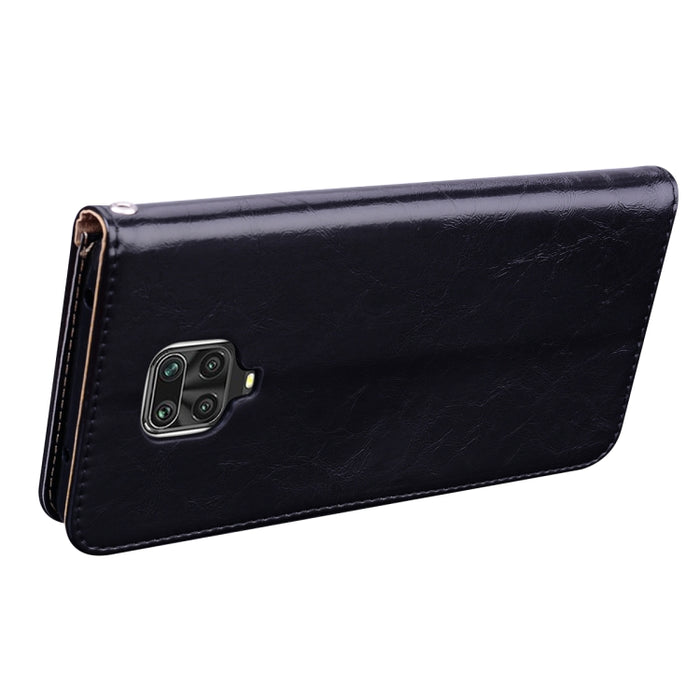 Estuche de cuero con tapa horizontal con textura de cera de aceite de estilo comercial, con soporte y ranuras para tarjetas y billetera, For Xiaomi Redmi Note 9 Pro, For Huawei P40 Lite, For Huawei P40, For Huawei P40 Pro, For Galaxy M31