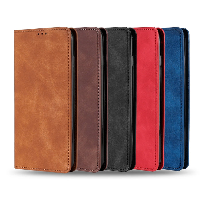 Estuche para teléfono de cuero magnético Skin Feel, For vivo Y35 4G / Y22 / Y22s, For Xiaomi Redmi A1, For Nokia G400, For Sharp Aquos Sense7
