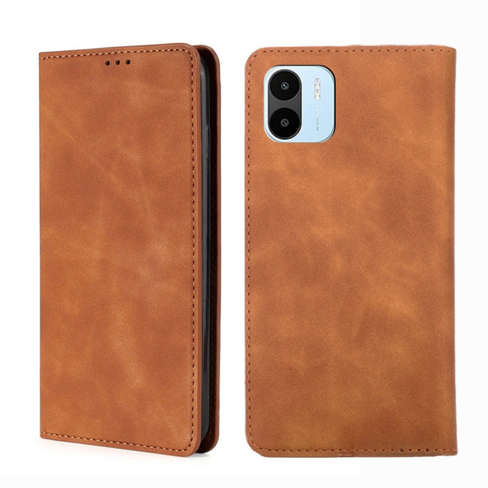 Estuche para teléfono de cuero magnético Skin Feel, For vivo Y35 4G / Y22 / Y22s, For Xiaomi Redmi A1, For Nokia G400, For Sharp Aquos Sense7