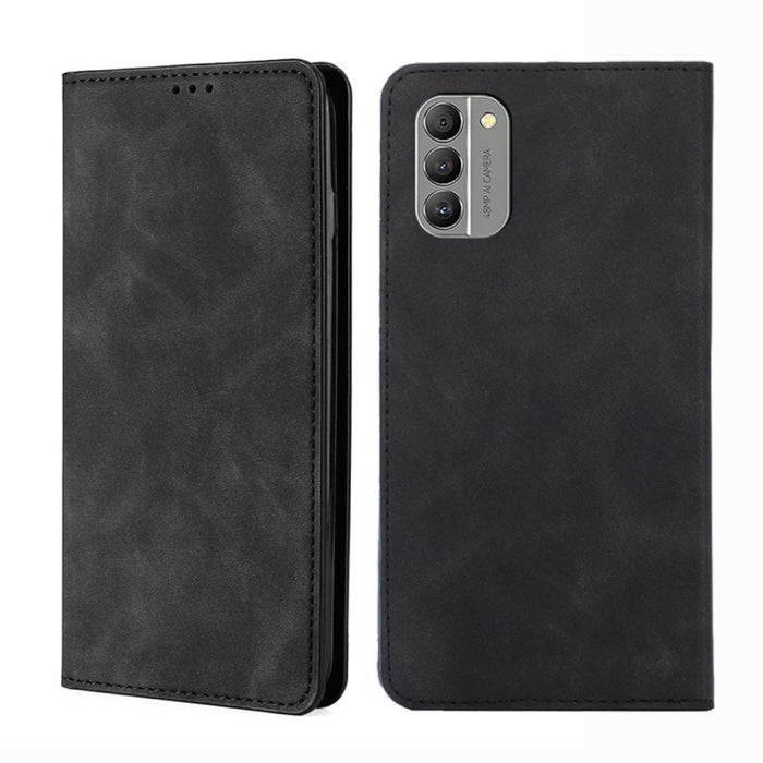 Estuche para teléfono de cuero magnético Skin Feel, For vivo Y35 4G / Y22 / Y22s, For Xiaomi Redmi A1, For Nokia G400, For Sharp Aquos Sense7