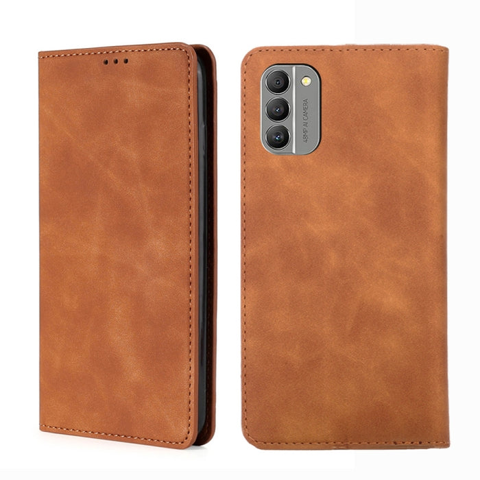 Estuche para teléfono de cuero magnético Skin Feel, For vivo Y35 4G / Y22 / Y22s, For Xiaomi Redmi A1, For Nokia G400, For Sharp Aquos Sense7