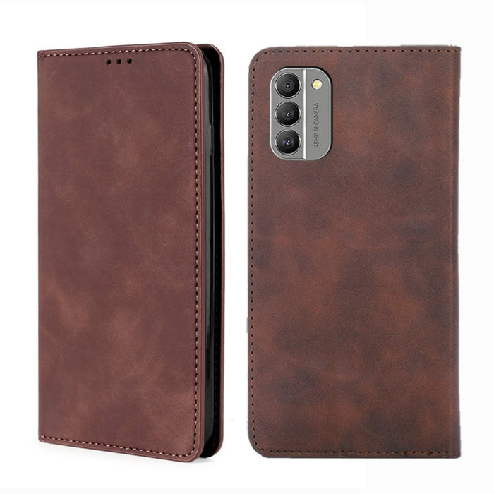 Estuche para teléfono de cuero magnético Skin Feel, For vivo Y35 4G / Y22 / Y22s, For Xiaomi Redmi A1, For Nokia G400, For Sharp Aquos Sense7