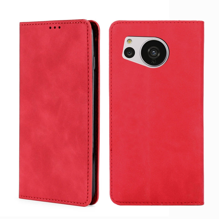 Estuche para teléfono de cuero magnético Skin Feel, For vivo Y35 4G / Y22 / Y22s, For Xiaomi Redmi A1, For Nokia G400, For Sharp Aquos Sense7