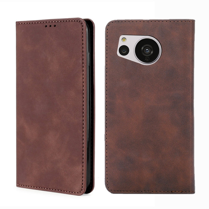 Estuche para teléfono de cuero magnético Skin Feel, For vivo Y35 4G / Y22 / Y22s, For Xiaomi Redmi A1, For Nokia G400, For Sharp Aquos Sense7