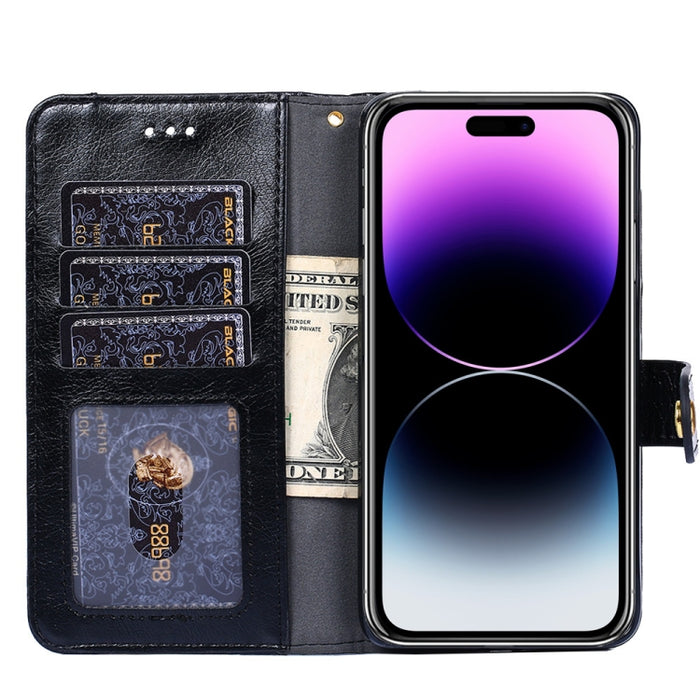 Funda de cuero con cremallera para teléfono, For vivo Y35 4G / Y22 / Y22s, For Xiaomi Redmi A1, For Sharp Aquos Sense7