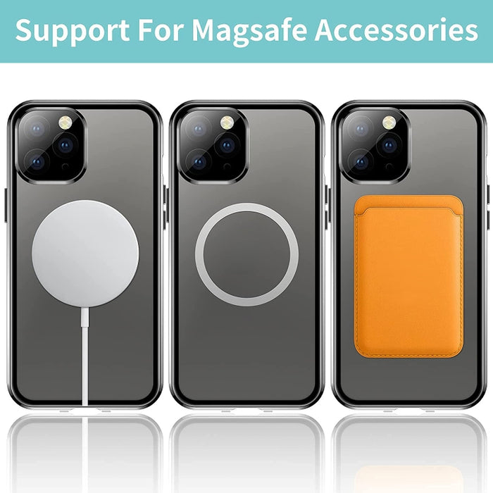 Estuche para teléfono Magsafe esmerilado magnético de cuerpo completo 360
