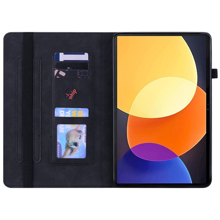 Estuche para tableta de cuero con cremallera de color sólido con sensación de piel, For Xiaomi Pad 5 Pro 12.4, For Xiaomi Redmi Pad 10.61