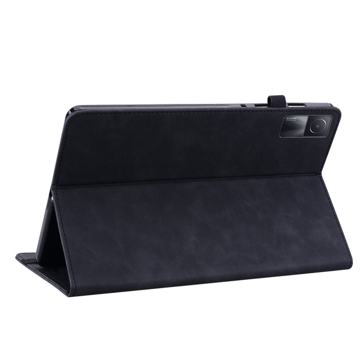 Estuche para tableta de cuero con cremallera de color sólido con sensación de piel, For Xiaomi Pad 5 Pro 12.4, For Xiaomi Redmi Pad 10.61