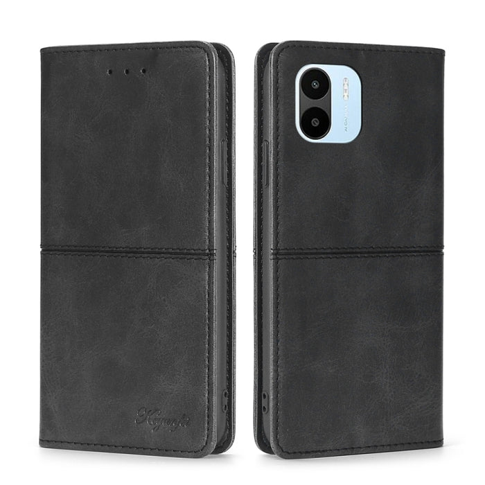 Estuche para teléfono de cuero magnético con textura de vaca, For vivo Y35 4G / Y22 / Y22s, For Xiaomi Redmi A1, For Sharp Aquos Sense7