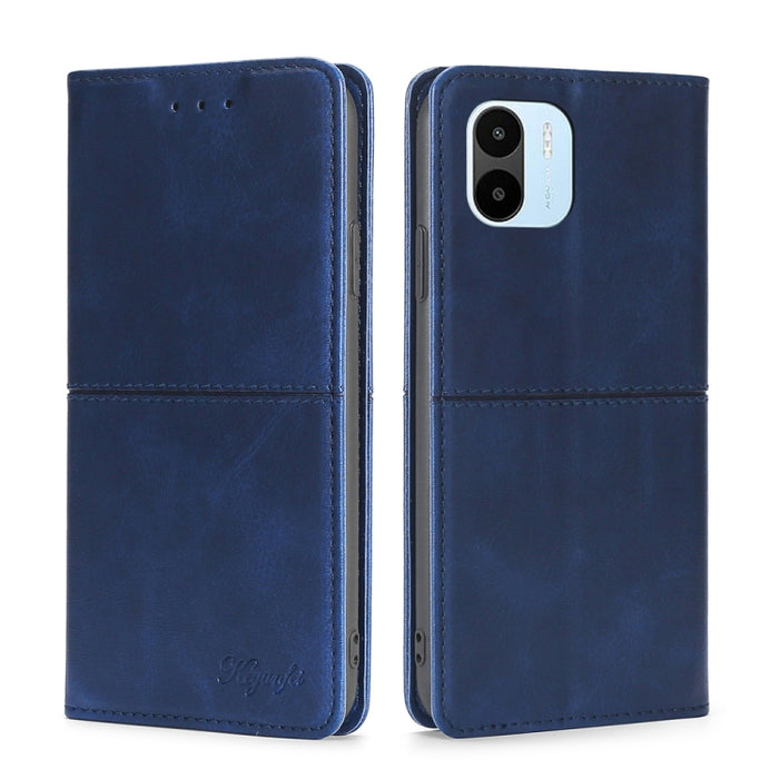 Estuche para teléfono de cuero magnético con textura de vaca, For vivo Y35 4G / Y22 / Y22s, For Xiaomi Redmi A1, For Sharp Aquos Sense7