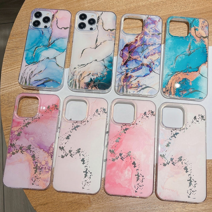 Estuche para teléfono de mármol esmaltado de color