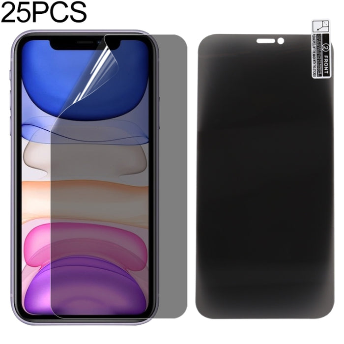 25 PCS 0.1mm 2.5D Cubierta completa Anti-spy Protector de pantalla Película de hidrogel a prueba de explosiones, For iPhone 11 / XR (25 PCS), For iPhone 11 Pro / XS (25 PCS), For iPhone 11 Pro Max / XS Max (25 PCS)