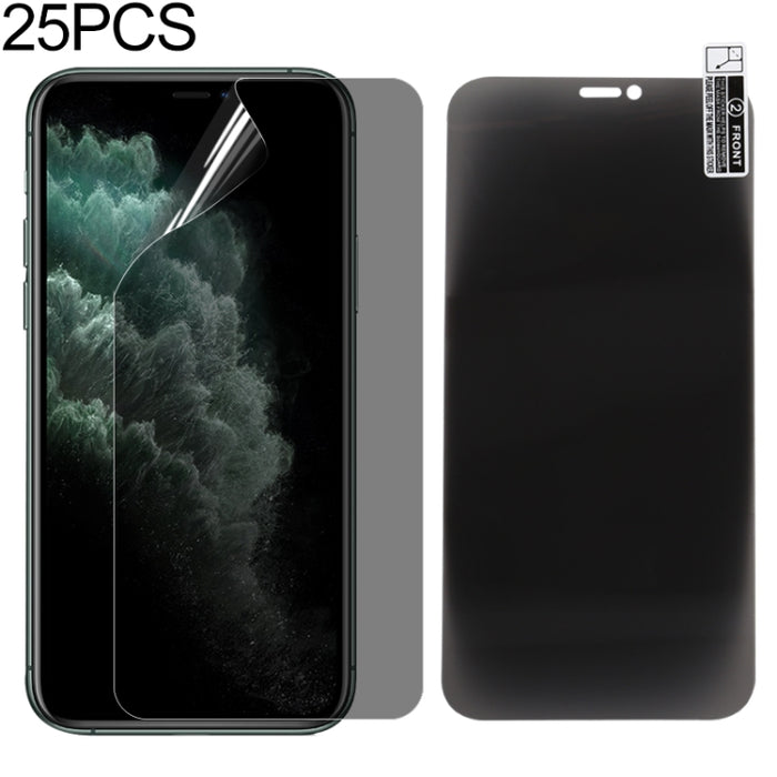 25 PCS 0.1mm 2.5D Cubierta completa Anti-spy Protector de pantalla Película de hidrogel a prueba de explosiones, For iPhone 11 / XR (25 PCS), For iPhone 11 Pro / XS (25 PCS), For iPhone 11 Pro Max / XS Max (25 PCS)