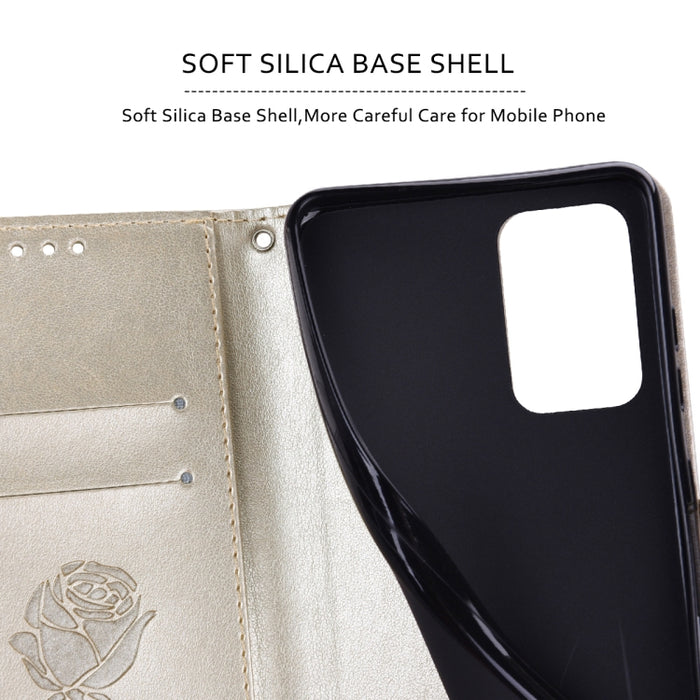 Estuche para teléfono de cuero PU con tapa en relieve rosa