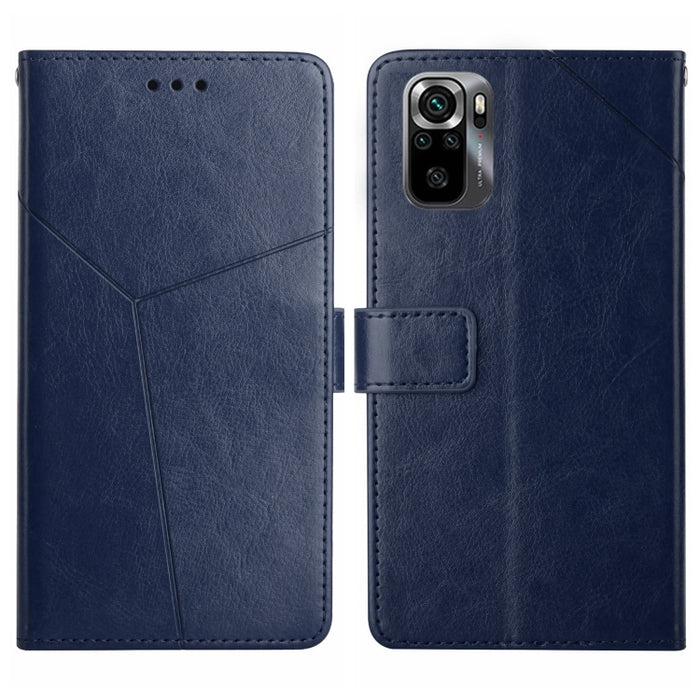 HT01 Estuche para teléfono de cuero con tapa y patrón en forma de Y, For Xiaomi Poco M5 4G/5G/M4 5G, For Xiaomi Poco M5s, For Xiaomi Redmi A1, For Xiaomi Redmi K50 Ultra/12T/12T Pro