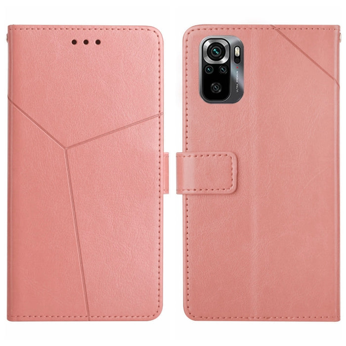 HT01 Estuche para teléfono de cuero con tapa y patrón en forma de Y, For Xiaomi Poco M5 4G/5G/M4 5G, For Xiaomi Poco M5s, For Xiaomi Redmi A1, For Xiaomi Redmi K50 Ultra/12T/12T Pro