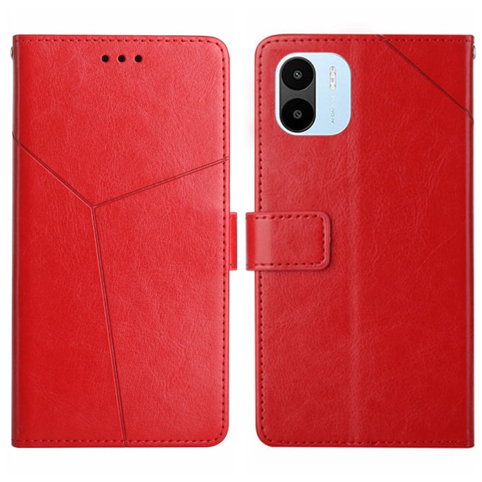 HT01 Estuche para teléfono de cuero con tapa y patrón en forma de Y, For Xiaomi Poco M5 4G/5G/M4 5G, For Xiaomi Poco M5s, For Xiaomi Redmi A1, For Xiaomi Redmi K50 Ultra/12T/12T Pro