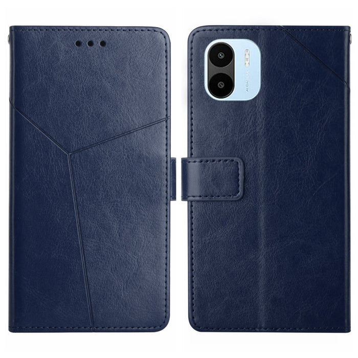 HT01 Estuche para teléfono de cuero con tapa y patrón en forma de Y, For Xiaomi Poco M5 4G/5G/M4 5G, For Xiaomi Poco M5s, For Xiaomi Redmi A1, For Xiaomi Redmi K50 Ultra/12T/12T Pro