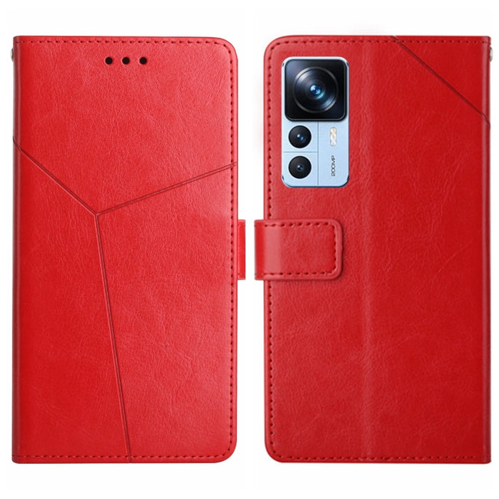 HT01 Estuche para teléfono de cuero con tapa y patrón en forma de Y, For Xiaomi Poco M5 4G/5G/M4 5G, For Xiaomi Poco M5s, For Xiaomi Redmi A1, For Xiaomi Redmi K50 Ultra/12T/12T Pro