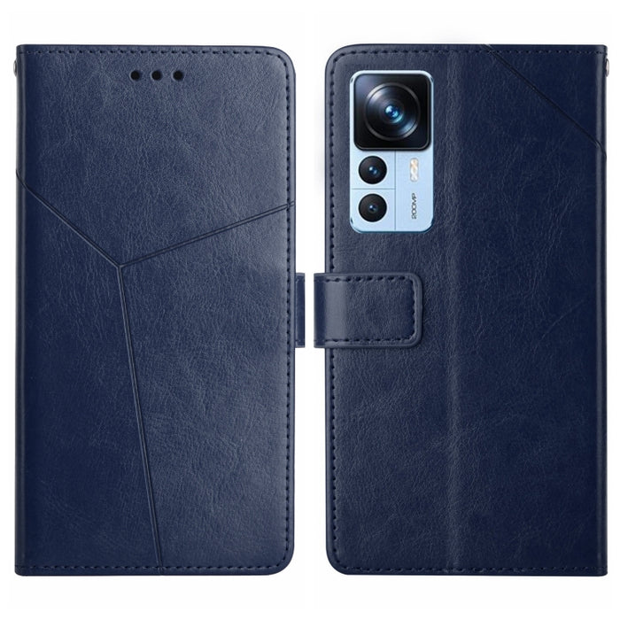 HT01 Estuche para teléfono de cuero con tapa y patrón en forma de Y, For Xiaomi Poco M5 4G/5G/M4 5G, For Xiaomi Poco M5s, For Xiaomi Redmi A1, For Xiaomi Redmi K50 Ultra/12T/12T Pro