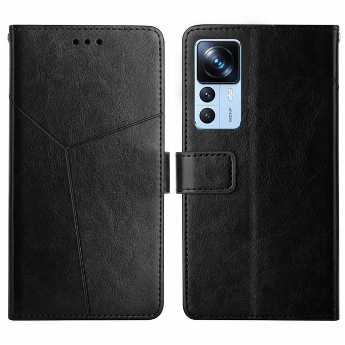 HT01 Estuche para teléfono de cuero con tapa y patrón en forma de Y, For Xiaomi Poco M5 4G/5G/M4 5G, For Xiaomi Poco M5s, For Xiaomi Redmi A1, For Xiaomi Redmi K50 Ultra/12T/12T Pro