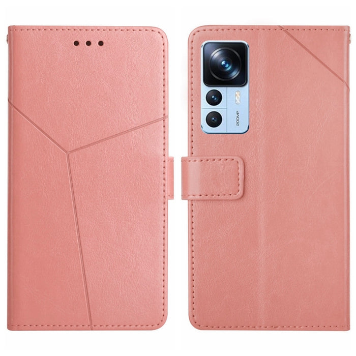 HT01 Estuche para teléfono de cuero con tapa y patrón en forma de Y, For Xiaomi Poco M5 4G/5G/M4 5G, For Xiaomi Poco M5s, For Xiaomi Redmi A1, For Xiaomi Redmi K50 Ultra/12T/12T Pro