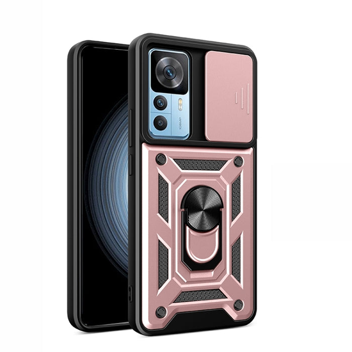 Diseño de cubierta de cámara deslizante Funda de teléfono TPU + PC, For Xiaomi 12T, For Xiaomi Redmi A1 4G, For Motorola Moto G22, For OPPO Reno8 5G