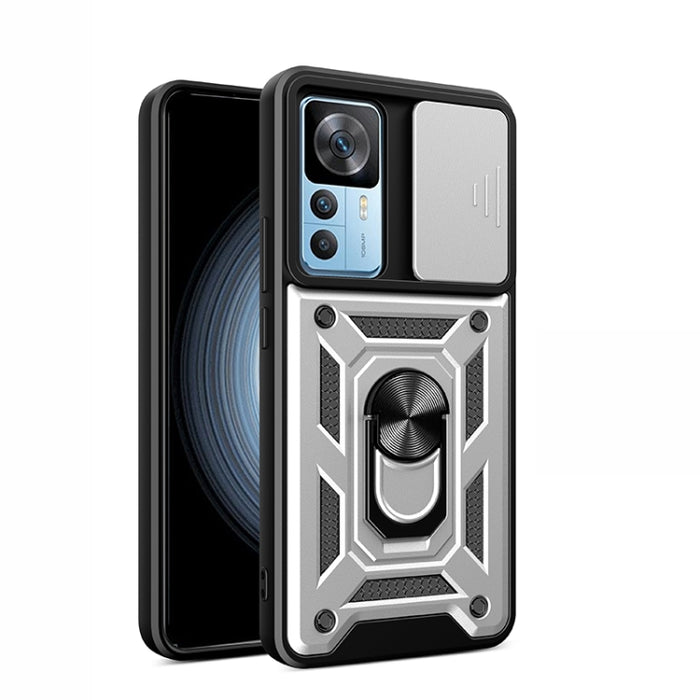 Diseño de cubierta de cámara deslizante Funda de teléfono TPU + PC, For Xiaomi 12T, For Xiaomi Redmi A1 4G, For Motorola Moto G22, For OPPO Reno8 5G