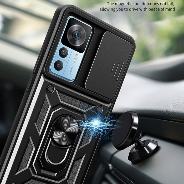 Diseño de cubierta de cámara deslizante Funda de teléfono TPU + PC, For Xiaomi 12T, For Xiaomi Redmi A1 4G, For Motorola Moto G22, For OPPO Reno8 5G