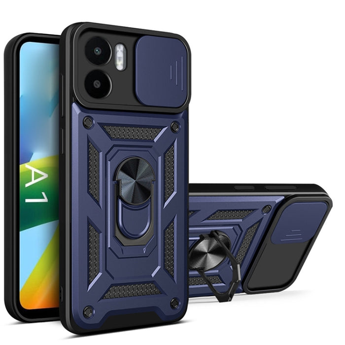 Diseño de cubierta de cámara deslizante Funda de teléfono TPU + PC, For Xiaomi 12T, For Xiaomi Redmi A1 4G, For Motorola Moto G22, For OPPO Reno8 5G