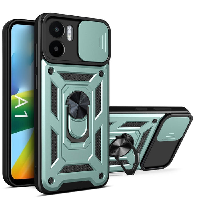 Diseño de cubierta de cámara deslizante Funda de teléfono TPU + PC, For Xiaomi 12T, For Xiaomi Redmi A1 4G, For Motorola Moto G22, For OPPO Reno8 5G
