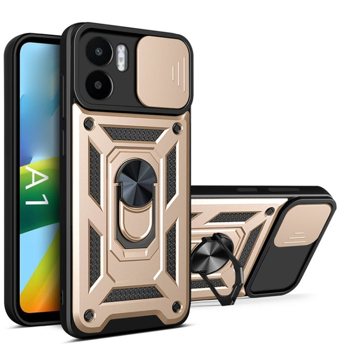 Diseño de cubierta de cámara deslizante Funda de teléfono TPU + PC, For Xiaomi 12T, For Xiaomi Redmi A1 4G, For Motorola Moto G22, For OPPO Reno8 5G
