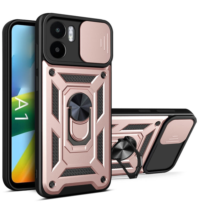 Diseño de cubierta de cámara deslizante Funda de teléfono TPU + PC, For Xiaomi 12T, For Xiaomi Redmi A1 4G, For Motorola Moto G22, For OPPO Reno8 5G