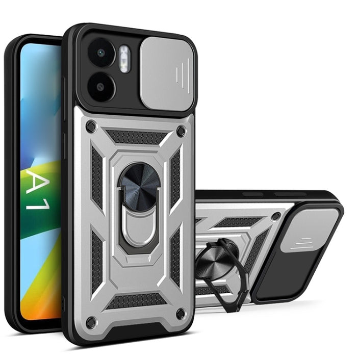 Diseño de cubierta de cámara deslizante Funda de teléfono TPU + PC, For Xiaomi 12T, For Xiaomi Redmi A1 4G, For Motorola Moto G22, For OPPO Reno8 5G
