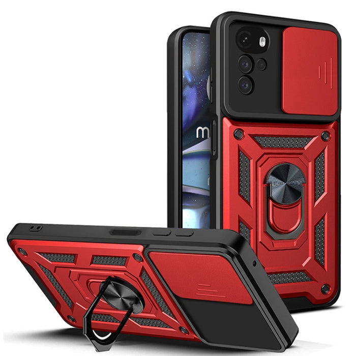 Diseño de cubierta de cámara deslizante Funda de teléfono TPU + PC, For Xiaomi 12T, For Xiaomi Redmi A1 4G, For Motorola Moto G22, For OPPO Reno8 5G