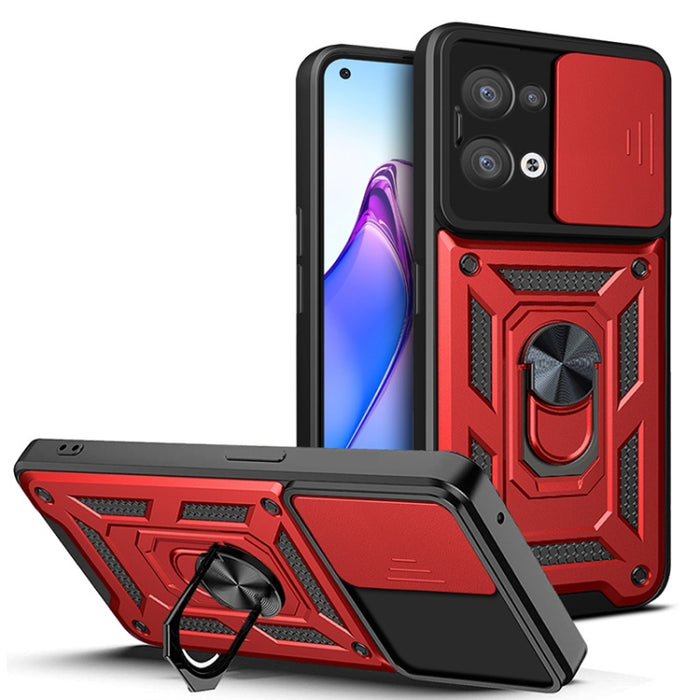 Diseño de cubierta de cámara deslizante Funda de teléfono TPU + PC, For Xiaomi 12T, For Xiaomi Redmi A1 4G, For Motorola Moto G22, For OPPO Reno8 5G