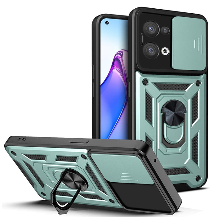 Diseño de cubierta de cámara deslizante Funda de teléfono TPU + PC, For Xiaomi 12T, For Xiaomi Redmi A1 4G, For Motorola Moto G22, For OPPO Reno8 5G