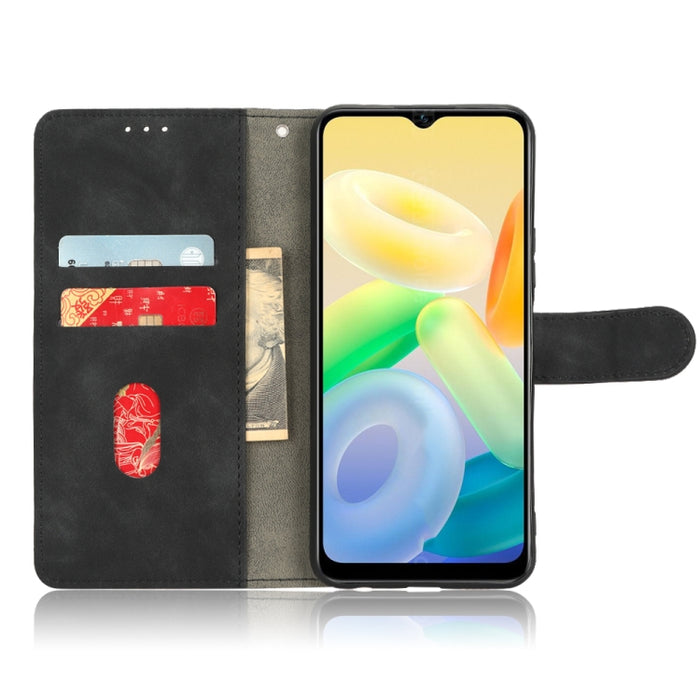 Estuche para teléfono de cuero con tapa magnética Skin Feel, For vivo Y16 4G, For Xiaomi Redmi A1 4G, For Honor 70 5G