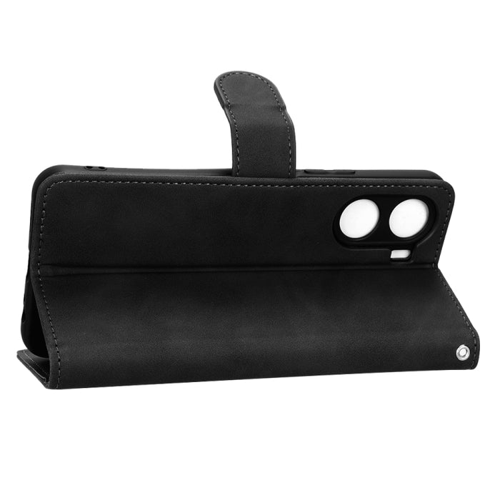 Estuche para teléfono de cuero con tapa magnética Skin Feel, For vivo Y16 4G, For Xiaomi Redmi A1 4G, For Honor 70 5G