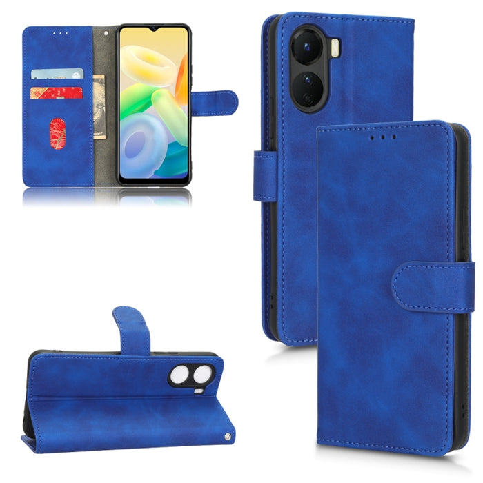Estuche para teléfono de cuero con tapa magnética Skin Feel, For vivo Y16 4G, For Xiaomi Redmi A1 4G, For Honor 70 5G
