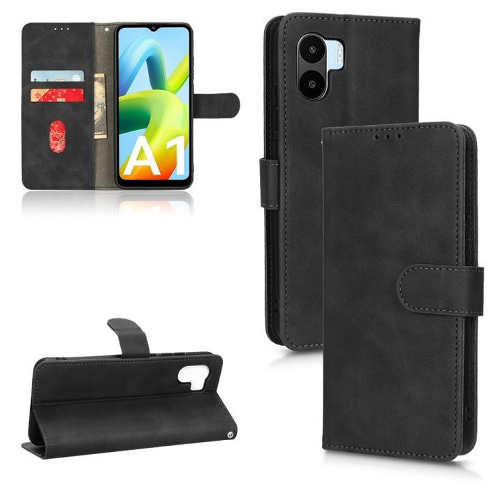 Estuche para teléfono de cuero con tapa magnética Skin Feel, For vivo Y16 4G, For Xiaomi Redmi A1 4G, For Honor 70 5G