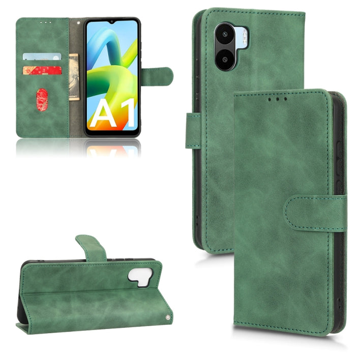 Estuche para teléfono de cuero con tapa magnética Skin Feel, For vivo Y16 4G, For Xiaomi Redmi A1 4G, For Honor 70 5G