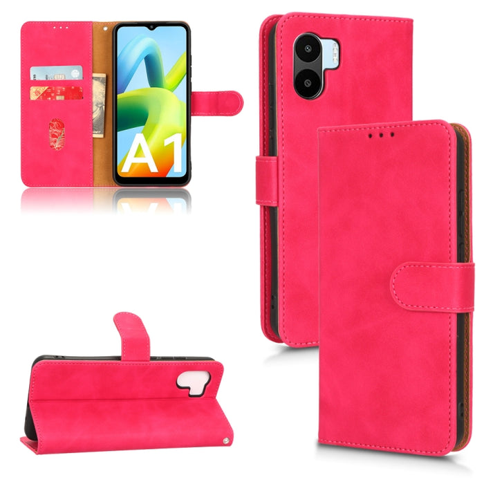 Estuche para teléfono de cuero con tapa magnética Skin Feel, For vivo Y16 4G, For Xiaomi Redmi A1 4G, For Honor 70 5G
