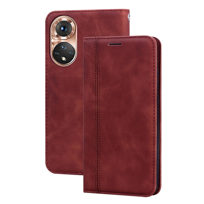 Estuche para teléfono de PU con tapa horizontal magnética comercial esmerilada