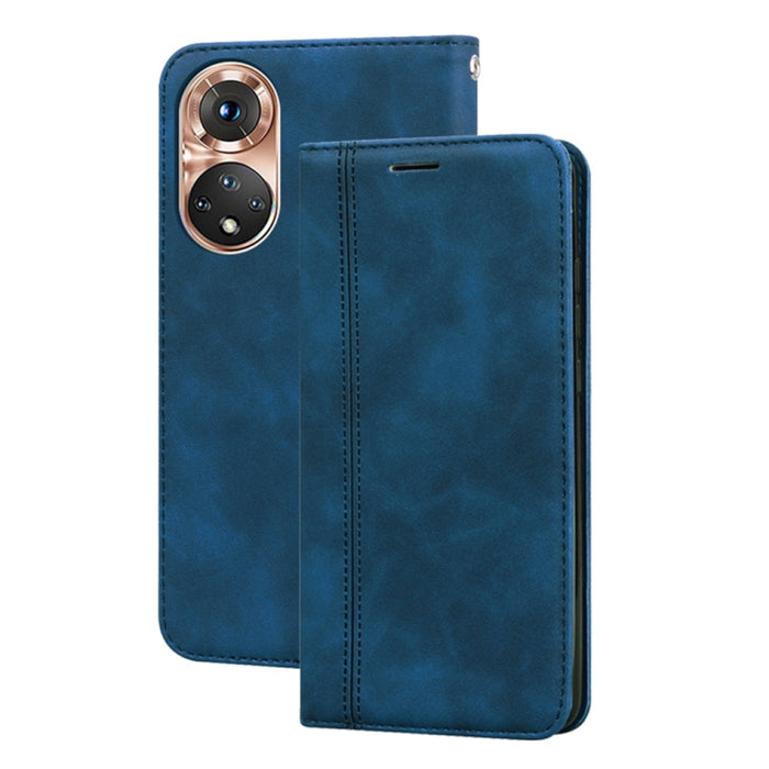 Estuche para teléfono de PU con tapa horizontal magnética comercial esmerilada