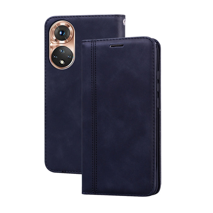 Estuche para teléfono de PU con tapa horizontal magnética comercial esmerilada